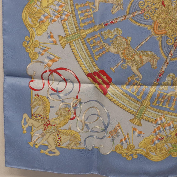 HERMES Carre 90 Scarf Silk Blue Auth 193599M