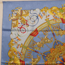 HERMES Carre 90 Scarf Silk Blue Auth 193599M-2