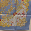 HERMES Carre 90 Scarf Silk Blue Auth 193599M-21