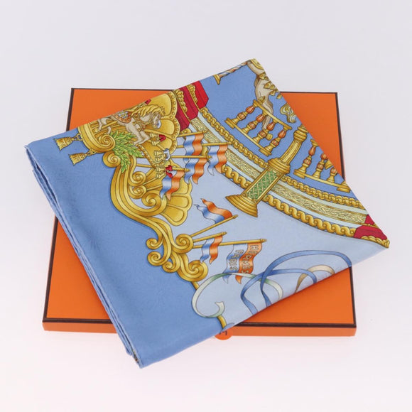 HERMES Carre 90 Scarf Silk Blue Auth 193599M