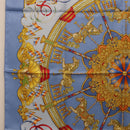 HERMES Carre 90 Scarf Silk Blue Auth 193599M-5