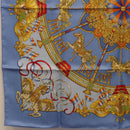 HERMES Carre 90 Scarf Silk Blue Auth 193599M-8