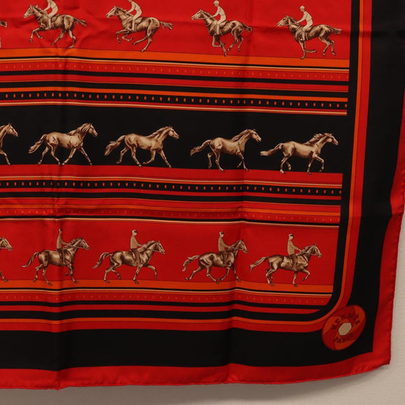 HERMES Carre 90 Scarf Silk Red Auth 193600M