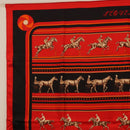 HERMES Carre 90 Scarf Silk Red Auth 193600M-2