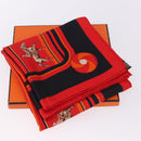 HERMES Carre 90 Scarf Silk Red Auth 193600M-24