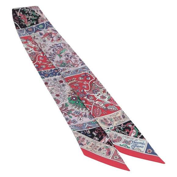 HERMES Twilly Scarf Silk Red Auth 193601M
