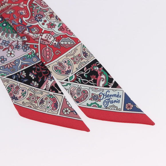 HERMES Twilly Scarf Silk Red Auth 193601M