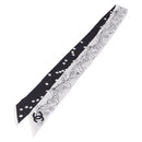 CHANEL Scarf Silk Gray CC Auth 193602M-1