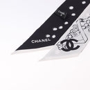 CHANEL Scarf Silk Gray CC Auth 193602M-8