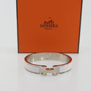 HERMES Click H Bracelet metal White Auth 193604M-14