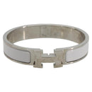 HERMES Click H Bracelet metal White Auth 193604M-2