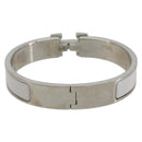 HERMES Click H Bracelet metal White Auth 193604M-3