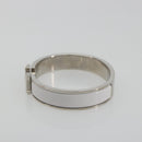 HERMES Click H Bracelet metal White Auth 193604M-4