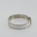 HERMES Click H Bracelet metal White Auth 193604M-5