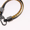 LOUIS VUITTON LV Treble Bracelet Leather Brown M6423 LV Auth 193607A-9