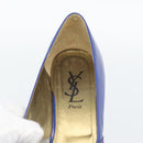 SAINT LAURENT Pumps Leather 37 Blue Auth 193709M-12