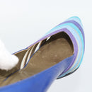 SAINT LAURENT Pumps Leather 37 Blue Auth 193709M-13