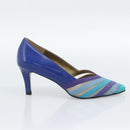 SAINT LAURENT Pumps Leather 37 Blue Auth 193709M-16