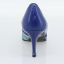 SAINT LAURENT Pumps Leather 37 Blue Auth 193709M-18