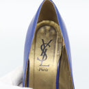 SAINT LAURENT Pumps Leather 37 Blue Auth 193709M-23