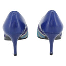 SAINT LAURENT Pumps Leather 37 Blue Auth 193709M-3