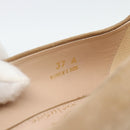 TOD'S Pumps Suede 37 Beige Gold Auth 193710M-13