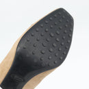 TOD'S Pumps Suede 37 Beige Gold Auth 193710M-19