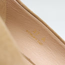 TOD'S Pumps Suede 37 Beige Gold Auth 193710M-23
