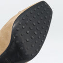TOD'S Pumps Suede 37 Beige Gold Auth 193710M-9