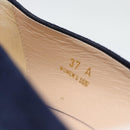 TOD'S Pumps Suede 37 Navy Gold Auth 193711M-23