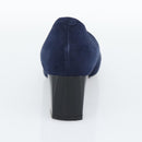 TOD'S Pumps Suede 37 Navy Gold Auth 193711M-7
