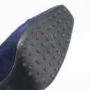 TOD'S Pumps Suede 37 Navy Gold Auth 193711M-9