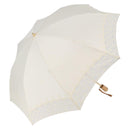 CELINE Folding Umbrella Nylon White Gold Auth 193720M-1