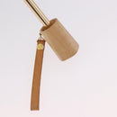 CELINE Folding Umbrella Nylon White Gold Auth 193720M-10