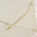 CELINE Folding Umbrella Nylon White Gold Auth 193720M-11