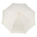 CELINE Folding Umbrella Nylon White Gold Auth 193720M-13