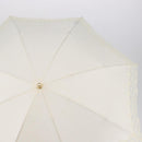 CELINE Folding Umbrella Nylon White Gold Auth 193720M-3