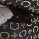 CELINE C Macadam Canvas Umbrella Nylon White Gold Auth 193721M-13
