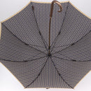 CELINE C Macadam Canvas Umbrella Nylon White Gold Auth 193721M-9