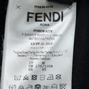 FENDI TShirt Cotton M Black Auth 193725M-14