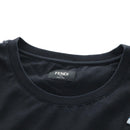 FENDI TShirt Cotton M Black Auth 193725M-5