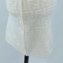 FENDI Zucca Canvas One Piece Shirt White Auth 193726M-10