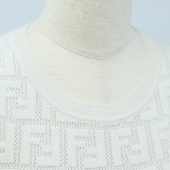 FENDI Zucca Canvas One Piece Shirt White Auth 193726M