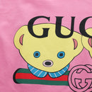 GUCCI TShirt Teddy Bear cotton XXS Pink Auth 193727M-7