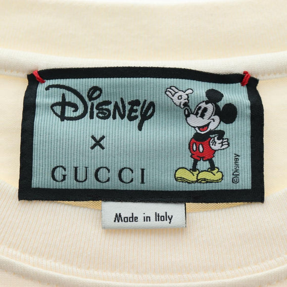 GUCCI GUCCIxDisney Mickey Mouse Short-Sleeved T-shirt Cotton White Auth 193728M