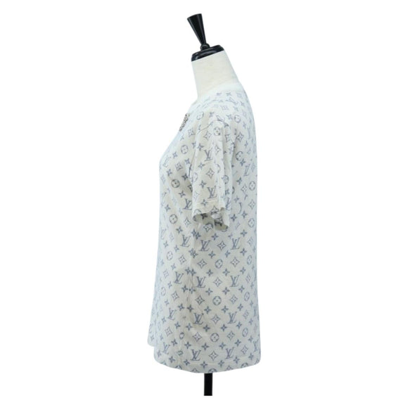 LOUIS VUITTON Monogram Escal Printed T-Shirt S White LV Auth 193729M