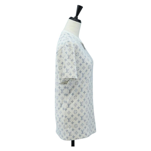 LOUIS VUITTON Monogram Escal Printed T-Shirt S White LV Auth 193729M