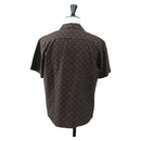 LOUIS VUITTON Short-Sleeved Shirt Silk 40 Brown LV Auth 193730M-2