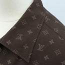 LOUIS VUITTON Short-Sleeved Shirt Silk 40 Brown LV Auth 193730M-6