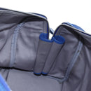 MCM Logogram Vicetos Mini Boston Bag Leather 2way Blue Silver Auth 193751V-27